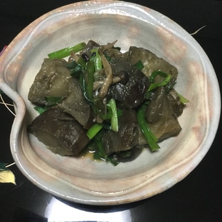 茄子とニラの煮物